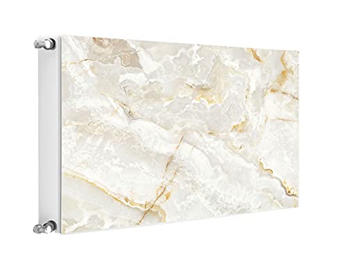 TMK ArtDeko Heizkörperabdeckung Magnetisch Dekorativer Sichtschutz Energiesparend 80x60 Magnet Heizkörperabdeckung, Heizkörperverkleidung, Marmor von TMK ArtDeko