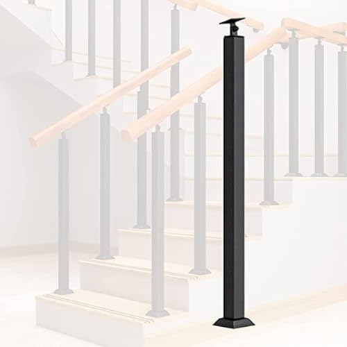 TMKDNNKG Bodenmontierte Handlauf-Stützstange, Schmiedeeiserner Handlauf, Schwarze Treppenhandläufe, Balusterpfosten, Rutschfestes Deckgeländer, quadratisches Treppengeländer (Größe: 75 cm, Farbe: 1 S TMKDNNKG Bodenmontierte Handlauf-Stützstange, Schmiedeeiserner Handlauf, Schwarze Treppenhandläufe, Balusterpfosten, Rutschfestes Deckgeländer, quadratisches Treppengeländer (Größe: 75 cm, Farbe: 1 S von TMKDNNKG