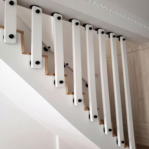 TMKDNNKG Massivholzhandlauf für Treppen, Balustersäule zur Decken-/Wandmontage, Übergangsgeländer, Home Loft Decor, Brüstungsgeländer, Treppengeländerpfosten (115 cm) von TMKDNNKG