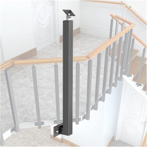 TMKDNNKG Metall-Treppenhandlauf für die Garage in Villen, seitlich montierte Handläufe mit 270° Verstellbarer Treppenhalterung, Balusterpfosten-Handlauf, Stützstange, 1 Stück (Größe: 105 cm) von TMKDNNKG