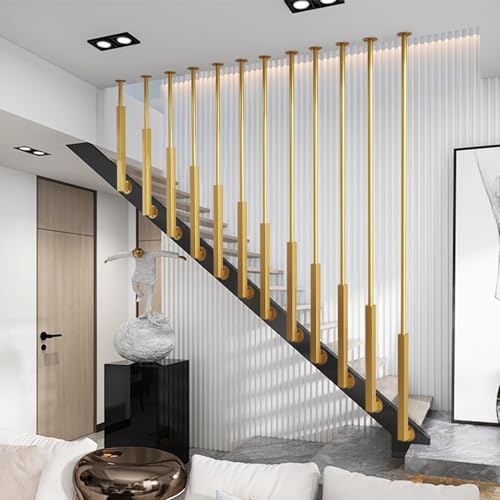 TMKDNNKG Moderne Treppengeländer | Dachboden-Veranda-Handlauf, Metall-Trennpfosten | Verbundtreppe/Bürodekoration/Balkongeländer | Unterstützung in individueller Höhe (95 cm) von TMKDNNKG
