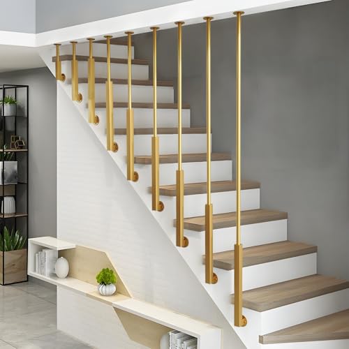 TMKDNNKG Treppengeländerpfosten, Dachbodengeländer aus Metall – Kreatives Treppengeländer-Design, geeignet für Flur, Eingang, dekoratives Geländer für Wohnungstrennwände (30 cm) von TMKDNNKG