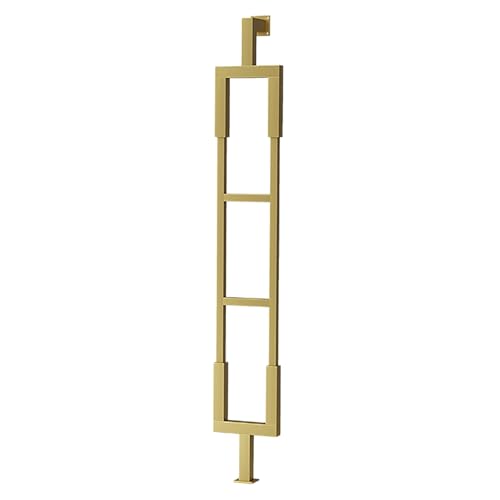Treppenhandlauf für Treppen im Innen- und Außenbereich, einfach zu installierende Leitplanke aus Schmiedeeisen, quadratische Geländersäule für Flure, Eingänge, Balkone (90 cm) von TMKDNNKG