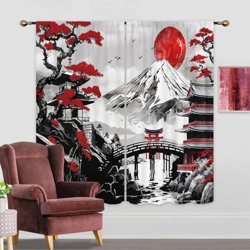 TMMDH Japanischer AnimeVerdunkelungsvorhang 2 StüCk,mit Ösen H300 X B140, Sakura-Ästhetik Thermovorhang KäLteschutz Hitzeschutz füR Schlafzimmer Wohnzimmer TMMDH Japanischer AnimeVerdunkelungsvorhang 2 StüCk,mit Ösen H300 X B140, Sakura-Ästhetik Thermovorhang KäLteschutz Hitzeschutz füR Schlafzimmer Wohnzimmer von TMMDH