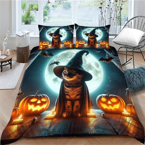 TMMDH Luxus Gruselzeit BettSet | Hypoallergen | 1 Decke 2 Kissen | 200x220 cm für Erwachsene von TMMDH