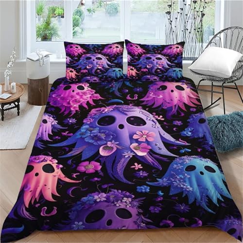 TMMDH Luxus Gruselzeit BettSet | Hypoallergen | 1 Decke 2 Kissen | 200x220 cm für Erwachsene von TMMDH