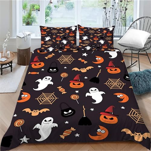 TMMDH Luxus Gruselzeit BettSet | Hypoallergen | 1 Decke 2 Kissen | 200x220 cm für Erwachsene von TMMDH