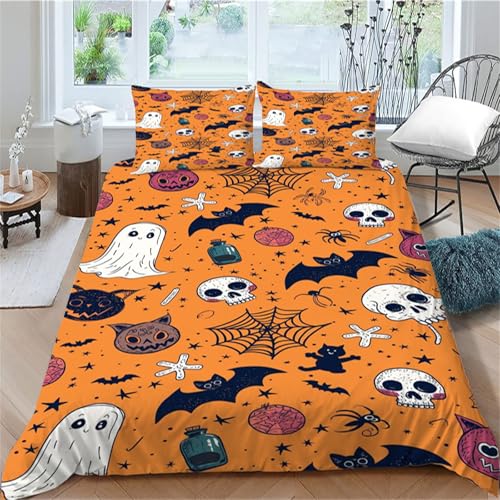 TMMDH Luxus Gruselzeit BettSet | Hypoallergen | 1 Decke 2 Kissen | 200x220 cm für Erwachsene von TMMDH