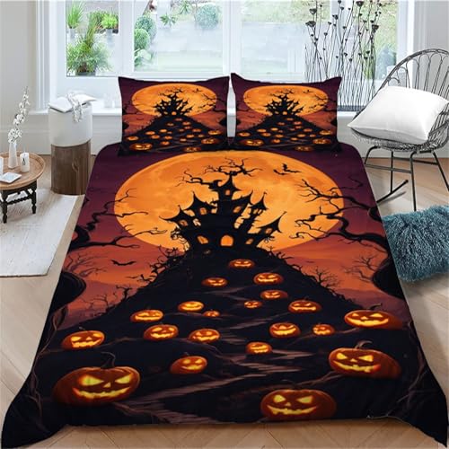 TMMDH Luxus Gruselzeit BettSet | Hypoallergen | 1 Decke 2 Kissen | 200x220 cm für Erwachsene von TMMDH