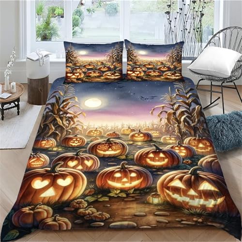TMMDH Luxus Gruselzeit BettSet | Hypoallergen | 1 Decke 2 Kissen | 200x220 cm für Erwachsene von TMMDH