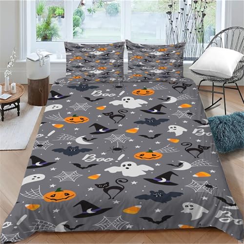 TMMDH Luxus Gruselzeit BettSet | Hypoallergen | 1 Decke 2 Kissen | 200x220 cm für Erwachsene von TMMDH