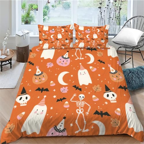 TMMDH Luxus Gruselzeit BettSet | Hypoallergen | 1 Decke 2 Kissen | 200x220 cm für Erwachsene von TMMDH