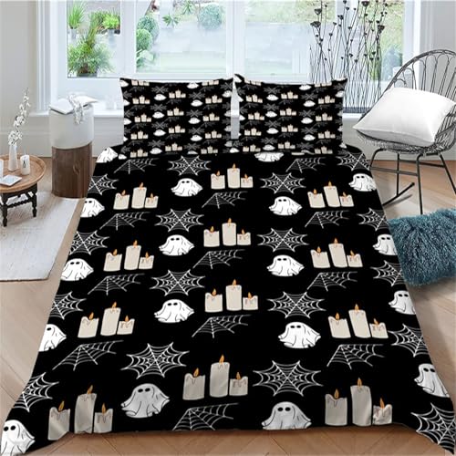 TMMDH Luxus Gruselzeit BettSet | Hypoallergen | 1 Decke 2 Kissen | 200x220 cm für Erwachsene von TMMDH