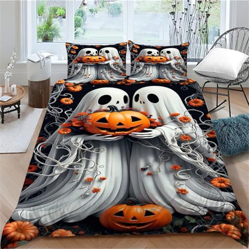 TMMDH Luxus Gruselzeit BettSet | Hypoallergen | 1 Decke 2 Kissen | 200x220 cm für Erwachsene von TMMDH