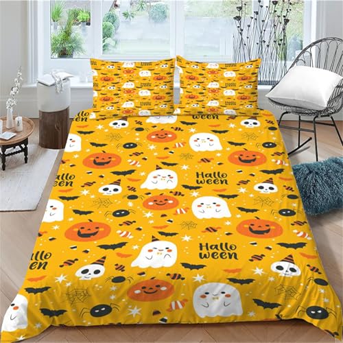 TMMDH Luxus Gruselzeit BettSet | Hypoallergen | 1 Decke 2 Kissen | 200x220 cm für Erwachsene von TMMDH
