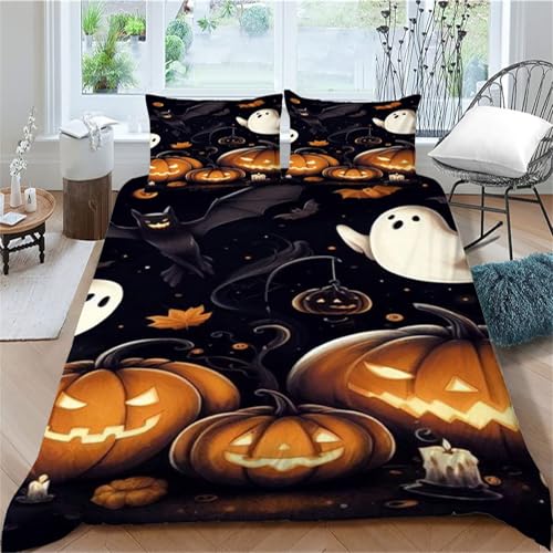 TMMDH Luxus Gruselzeit BettSet | Hypoallergen | 1 Decke 2 Kissen | 200x220 cm für Erwachsene von TMMDH