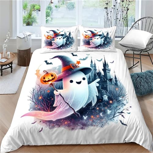 TMMDH Luxus Gruselzeit BettSet | Hypoallergen | 1 Decke 2 Kissen | 200x220 cm für Erwachsene von TMMDH