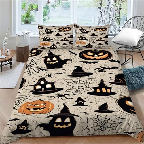 TMMDH Luxus Gruselzeit BettSet | Hypoallergen | 1 Decke 2 Kissen | 200x220 cm für Erwachsene von TMMDH