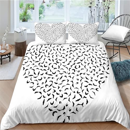 TMMDH Luxus Gruselzeit BettSet | Hypoallergen | 1 Decke 2 Kissen | 200x220 cm für Erwachsene von TMMDH