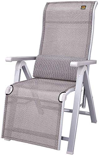 TMMLIJIPL Klappbare Metall-Sonnenliege mit atmungsaktivem Synthetikgewebe für Strand, Pool, Outdoor, Terrasse, Garten, Campingdeck von TMMLIJIPL
