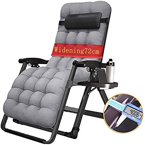 TMMLIJIPL Renovierung Haus Klappbare Sonnenliege Liegestuhl Garten Liegestuhl Outdoor Zero Tragbarer Stuhl Bürostuhl mit dickem Bett mit Kissenunterstützung 200 kg Null Stühle von TMMLIJIPL