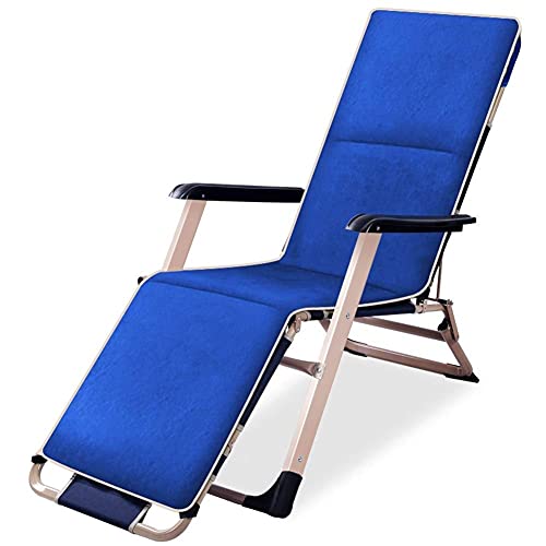 TMMLIJIPL Renovierungs-Gartenstuhl, zusammenklappbar, Sonnenliege, Sonnenliege, Sonnenliege mit verstellbarer Rückenlehne, blau, entspannend, geeignet zum Spielen im Freien und auf der Terrasse (Größe von TMMLIJIPL