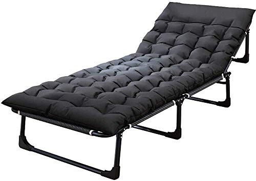 TMMLIJIPL Renovierungs-Haus, zusammenklappbar, Null-Chaiselonge, Terrassenliege, Sonnenliege, Gartenstühle, Bett mit Matratze, Einzelbett, verbreitert, 68 cm, Baumwollpolster, rutschfest, für Zuhause von TMMLIJIPL