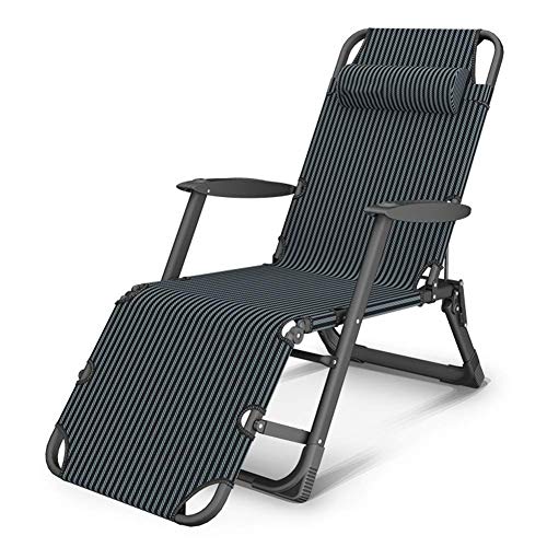 TMMLIJIPL Renovierungshaus, zusammenklappbarer Oxford-Stoff, Zero Terrassen-Lounge-Stuhl für schwere Menschen, Outdoor-Camping, Sonnenliege, Stützkraft 150 kg von TMMLIJIPL