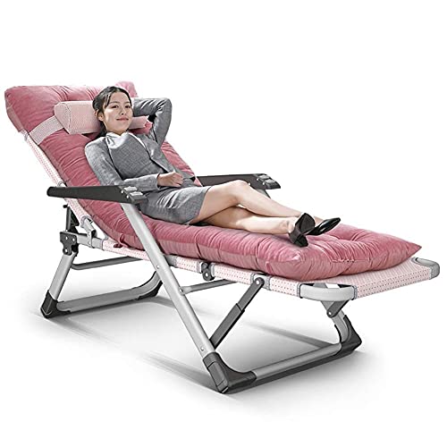 TMMLIJIPL Renovierungshaus-Klapp-Sonnenliegen, Null-Stühle, Liegestuhl, strapazierfähig, für Menschen, Garten, Strand, Lounge, Stuhl mit dickem Kissen von TMMLIJIPL