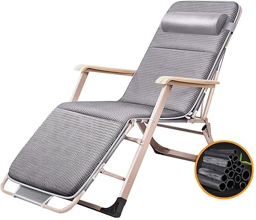 TMMLIJIPL Renovierungshaus Klappbare Sonnenliegen, Liegestuhl, Gartenstuhl, Outdoor, Garten, Camping, Entspannung, Komfort für Wohnzimmer, Balkon, Terrasse Liegestuhl von TMMLIJIPL