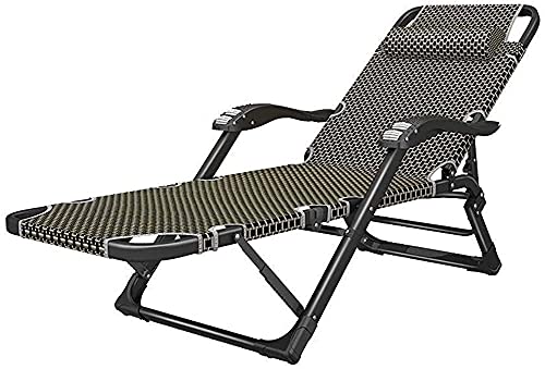 TMMLIJIPL Renovierungshaus-Klappstuhl, Null-Stuhl, Liegestuhl mit Tassen- und Telefonhalter, Garten, Outdoor, Terrasse, Sonnenliegen, Liegestühle (Farbe: A) von TMMLIJIPL