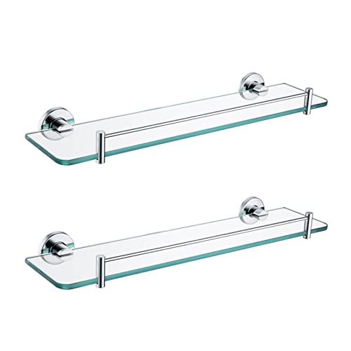 TMMLIJIPL Schwebende Regale, Wandmontage, Glasregal für Badezimmerständer, Badezimmer-Hardware-Sets, Badzubehör-Set, Handtuchhalter, Edelstahl-Regal für Badezimmer-Aufbewahrung (Farbe: 4 Stück) (2 von TMMLIJIPL