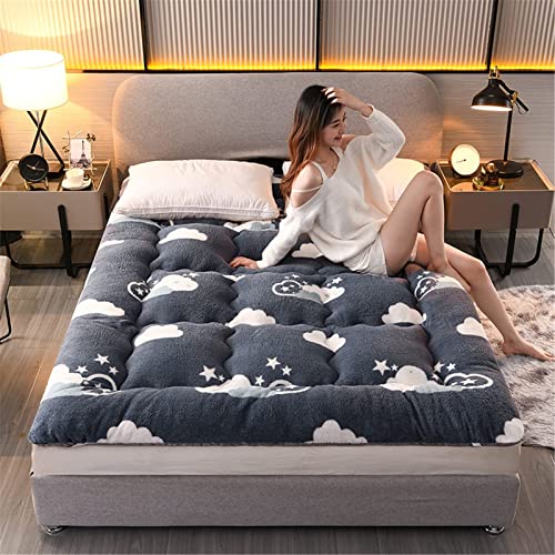 TMMLIJIPL Traditionelle japanische Futon-Bodenmatratze, faltbare Matratze, aufrollbare Matratze, Tatami-Matte, einfach zu verstauen und tragbar für Camping, F 120 x 200 cm von TMMLIJIPL