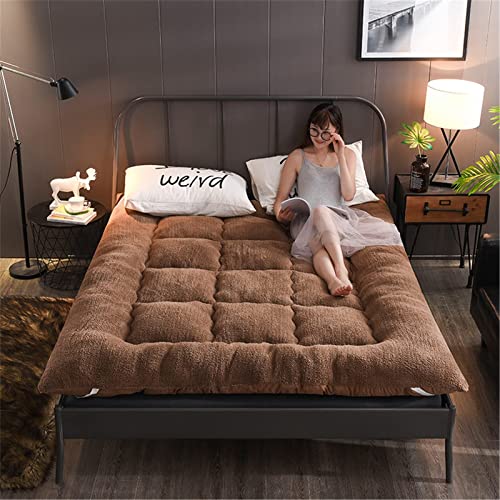 TMMLIJIPL Traditionelle japanische Futon-Bodenmatratze, faltbare Matratze, aufrollbare Matratze, Tatami-Matte, einfach zu verstauen und tragbar für Camping (C 90 x 200 cm) von TMMLIJIPL
