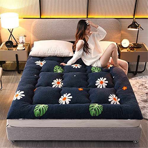 TMMLIJIPL Traditionelle japanische Futon-Bodenmatratze, faltbare Matratze, aufrollbare Matratze, Tatami-Matte, einfach zu verstauen und tragbar für Camping (E, 120 x 200 cm) von TMMLIJIPL