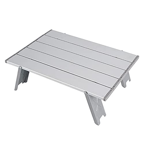 TMMLIJIPL Tragbarer Campingtisch, tragbarer faltbarer Picknicktisch, leichter Klapptisch mit Aluminium-Tischplatte, geeignet für Picknick, Kochen, Wandern, Angeln, Rot (weiß) von TMMLIJIPL