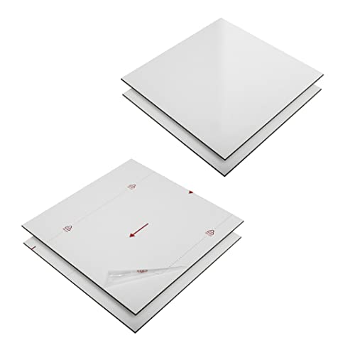 ALU Verbundplatte Alu Panel Sandwichplatte, verschieden Größen, für z.B. Fassadenverkleidung, hochwertige Zusammensetzung wartungsfrei, einfache Reinigung, 3 Schichten, Weiß in 6mm 400x700mm von TMPpro