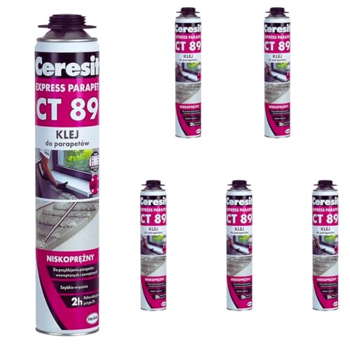 Ceresit CT89 Express Fensterbank-Polyurethan-Kleber - Hochwertiger Montagekleber für schnelle und sichere Befestigung 750 ml (6 x 750ml) von TMPpro