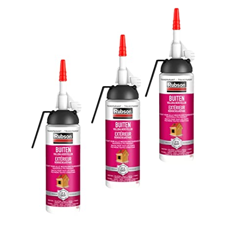 Henkel Rubson Easy Sealing Outdoor-Acryl, Einkomponentige Spachtelmasse auf Acrylharz-Basis, über Lackierbar nach 24h, 100ml eingebaute Presse Farbe Transparent, 6 Stück von TMPpro