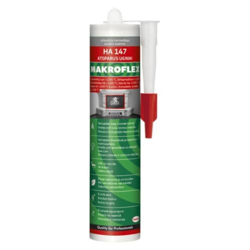 Hochtemperatur Dichtstoff Schwarz – hitzebeständig bis +1200 °C – feuerfester Ofen- & Kamindichtstoff auf Wasserbasis – rissfrei & vibrationsarm – ideal für Kamin, Grill, Ofen (1 x 300ml) von TMPpro