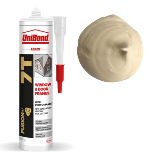 Silikon für Fenster, Türen & Co. Dichtstoff für Innen & Außen in Cremefarben (1 x 300ml) von TMPpro