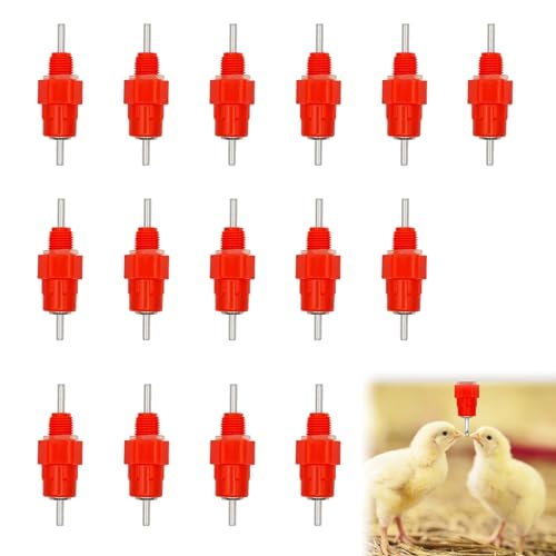 15 pcs Geflügeltränke, Huhn Ente Geflügel Trinker,Automatische Geflügeltränke,Nippel Huhn Trinker Waterer,Wassernippeltränken,Automatische Nippeltränke,Für Hühner,Enten,Gänse,Wachteln,Geflügel von TMRBBesty