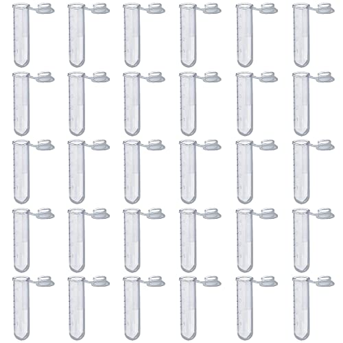 Centrifuge Tube, Zentrifugenröhrchen, Zentrifugenröhrchen 5ml, Mikrozentrifugenröhrchen, Stoffkapseln, Kryoröhrchen, Mikro Zentrifugenröhrchen, Transparent, 50 Stück Mit Snap Cap, Runder Boden von TMRBBesty