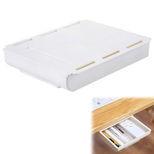 Schublade Unter Schreibtisch,Selbstklebende Schublade Unter Schreibtisch,Versteckte Schubladenbox Weiße,Selbstklebende Schubladen,Klein Untertisch Schubladen Organizer,Geeignet für Zuhause,Büro von TMRBBesty