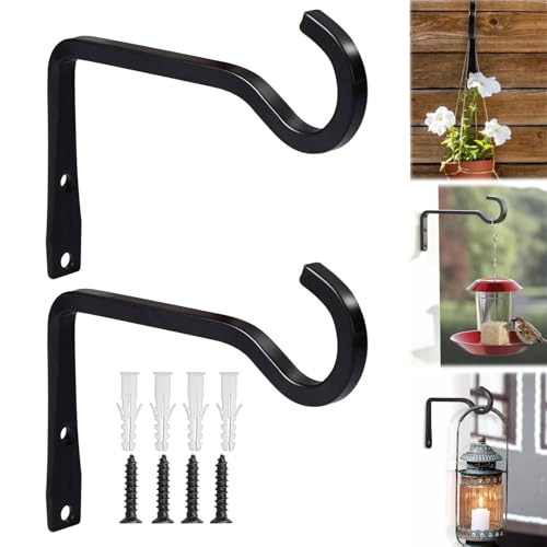 TMRBBesty Aufhängevorrichtung für Blumentopf den Außenbereich, Blumentopf Hängend 6 Zoll 2 Stück Schwarz Metal mit Schrauben zum Aufhängen von Pflanzer Vogelhäuschen Laterne Windspiele TMRBBesty Aufhängevorrichtung für Blumentopf den Außenbereich, Blumentopf Hängend 6 Zoll 2 Stück Schwarz Metal mit Schrauben zum Aufhängen von Pflanzer Vogelhäuschen Laterne Windspiele von TMRBBesty