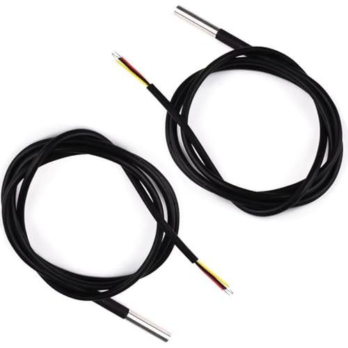 Temperatursensor,Temperaturfühler mit PVC-Leitung,Speicherfühler,Digitaler Edelstahl Temperatursensor Temperaturfühler,Wasserdicht,Breiter Temperaturbereich -55 ℃~+125 ℃ von TMRBBesty