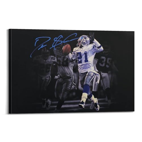 TMRL Deion SandersPrinting Wandkunst-Poster, Leinwandposter, Kunstwerk, Geschenke, Raumästhetik, 20 x 30 cm, Rahmenstil von TMRL
