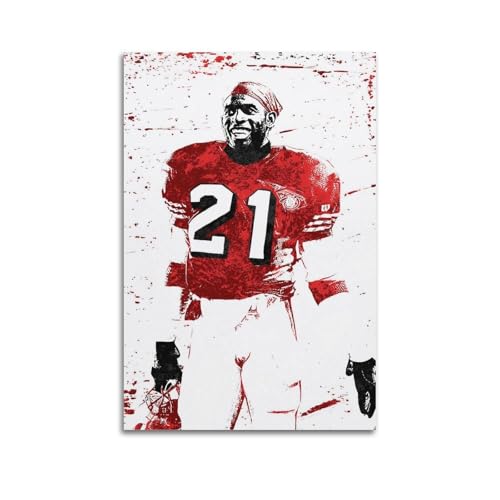 TMRL Deion SandersPrinting Wandkunst-Poster, Leinwandposter, Kunstwerk, Geschenke, Raumästhetik, 60 x 90 cm, ungerahmter Stil von TMRL