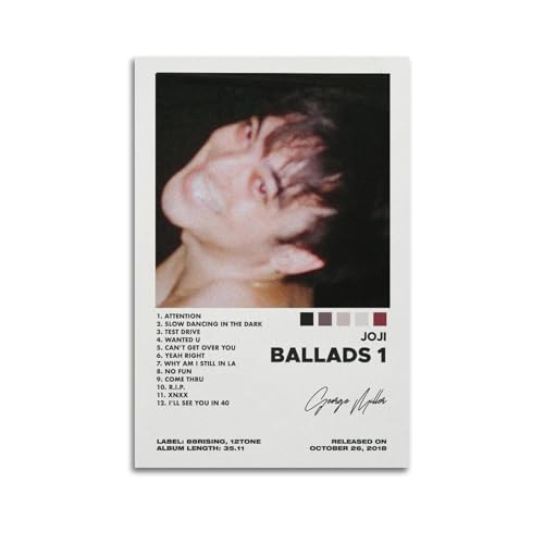 TMRL Joji Ballads Albumcover-Poster, Druck, Wandkunst, Poster, Leinwand, Poster, Kunstwerk, Geschenke, Raumästhetik, 40 x 60 cm, ungerahmter Stil von TMRL