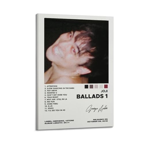 TMRL Joji Ballads Albumcover-Poster, Druck, Wandkunst, Poster, Leinwand, Poster, Kunstwerk, Geschenke, Raumästhetik, 60 x 90 cm, Rahmenstil von TMRL